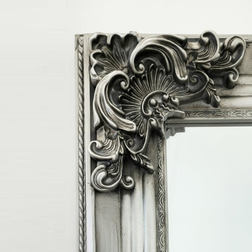 Deluxe French Provincial Ornate Mirror - Antique Silver