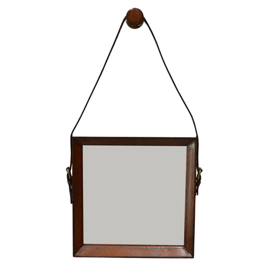 Donilis Square Buffalo Leather Mirror - Tan - Notbrand