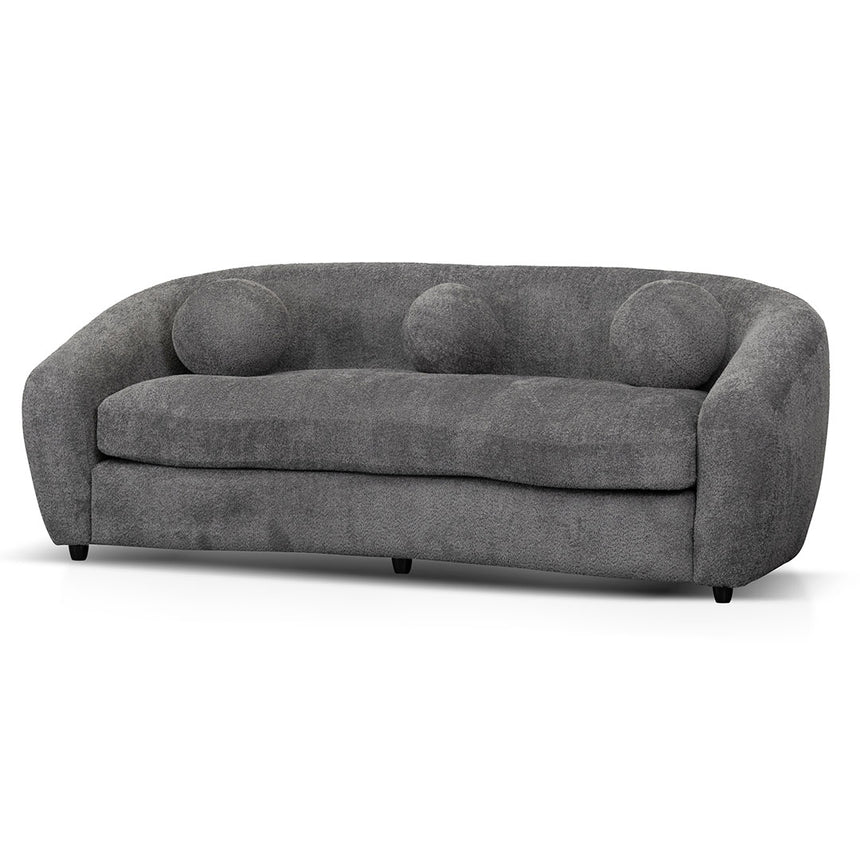 Ancestral Fabric 3 Seater Sofa - Iron Grey - HouseofHyne