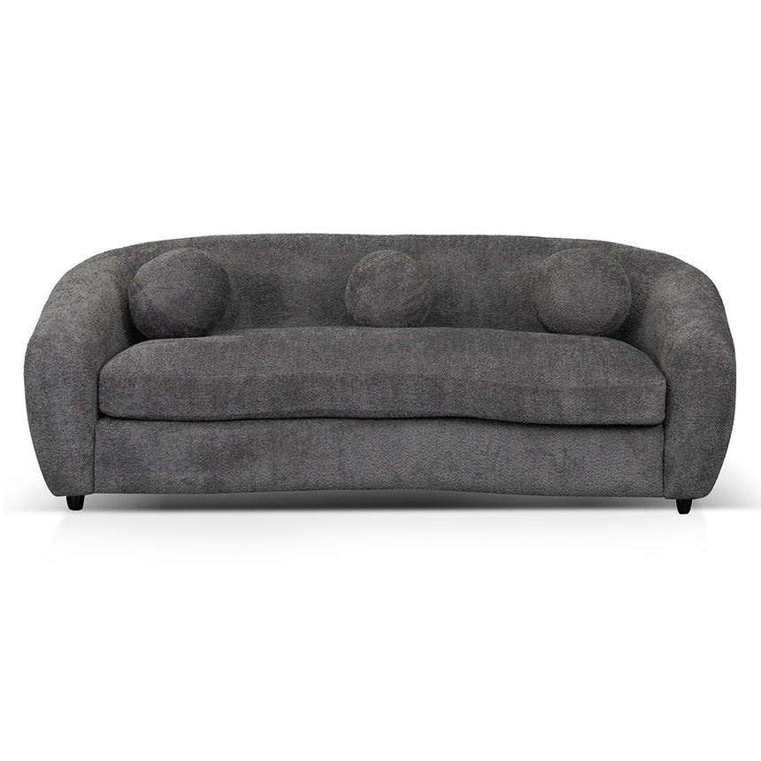 Ancestral Fabric 3 Seater Sofa - Iron Grey - HouseofHyne