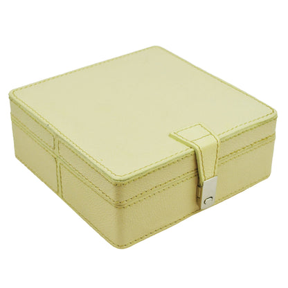 Off White Leather Square Storage Box - Notbrand