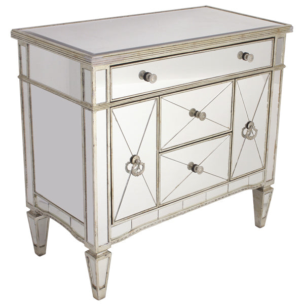 Mirrored Dresser Nightstand - Antique  - House of Hyne