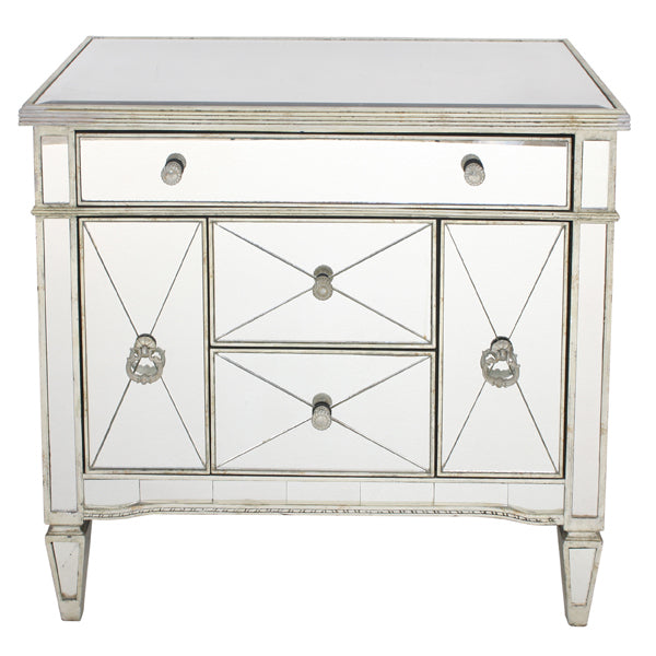 Mirrored Dresser Nightstand - Antique  - House of Hyne