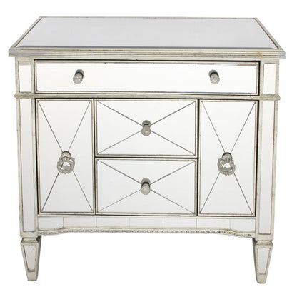 Mirrored Dresser Nightstand - Antique  - House of Hyne