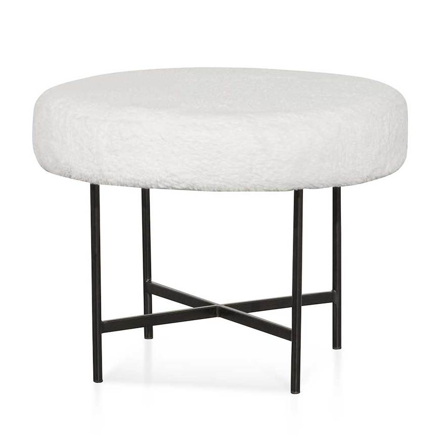 Gimhels White Low Stool - 48cm - Notbrand