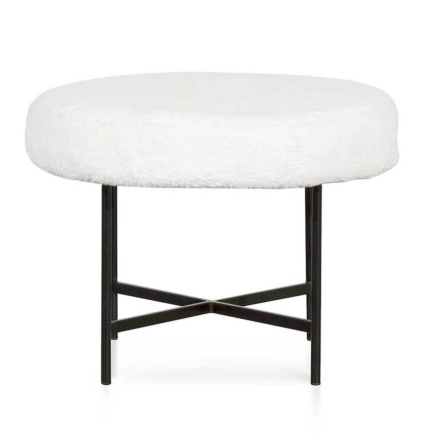 Gimhels White Low Stool - 48cm - Notbrand