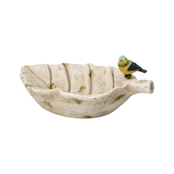 Moss Leaf Bird Feeder - Stone & Green - Notbrand