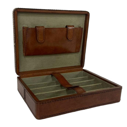 Agora Tan Leather 4-Cigar Box - Notbrand