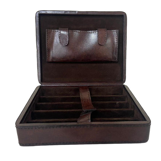 Agora Dark Leather 4-Cigar Box - Notbrand