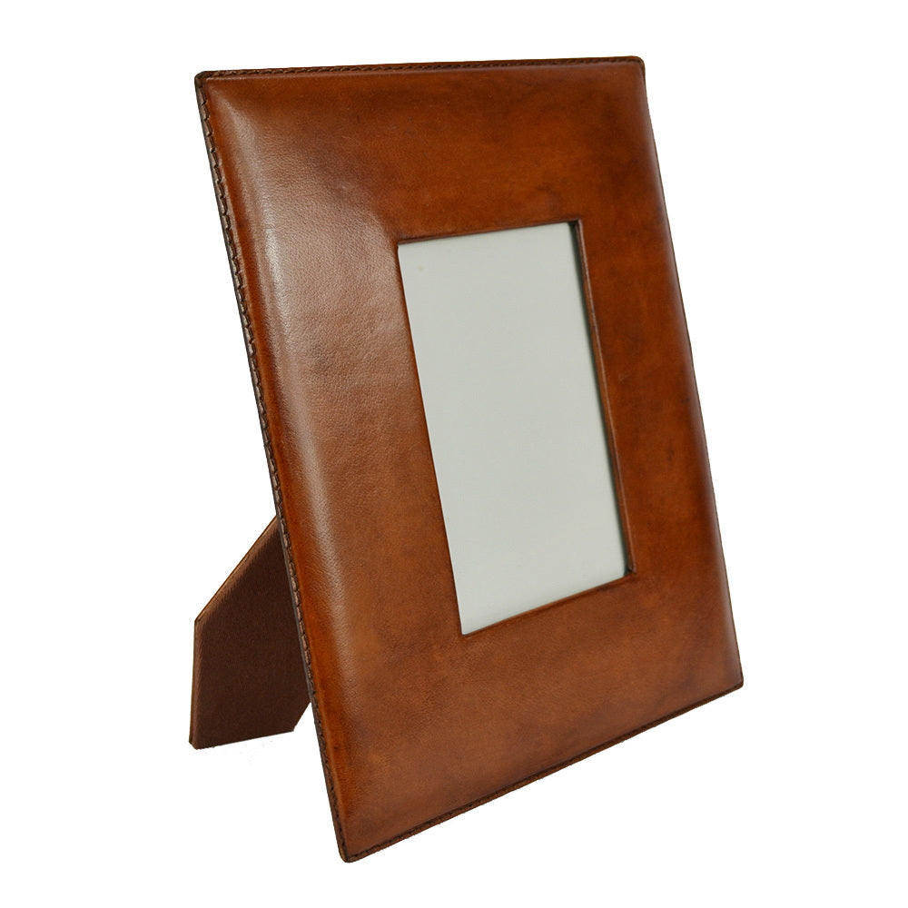 Engar Tan Leather Photo Frame - Notbrand