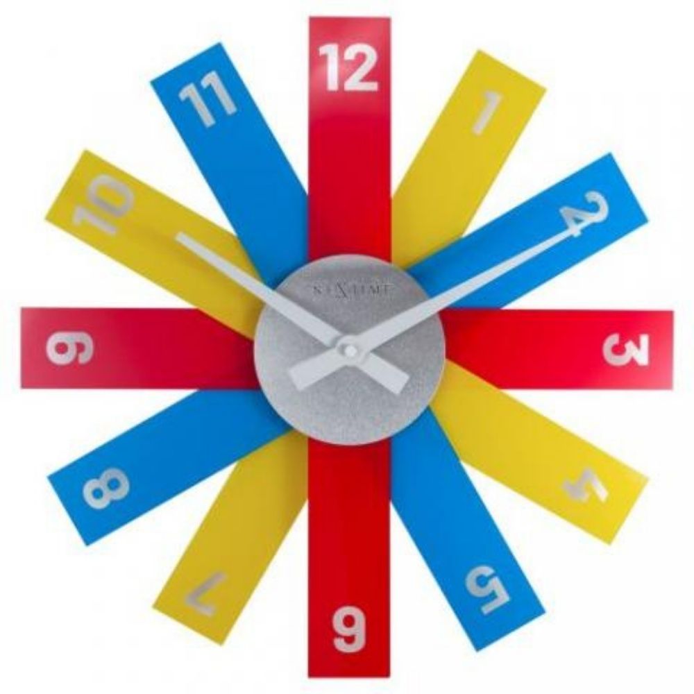 NeXtime Plexi Wall Clock in Multicolor - 40cm - Notbrand