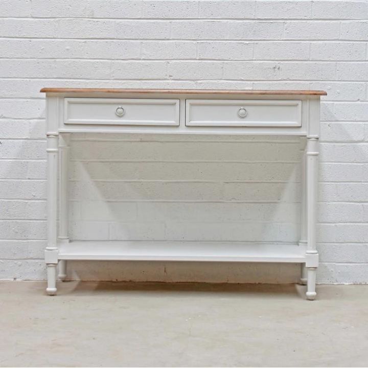 Marseille Mindy Wood Console - White - Notbrand