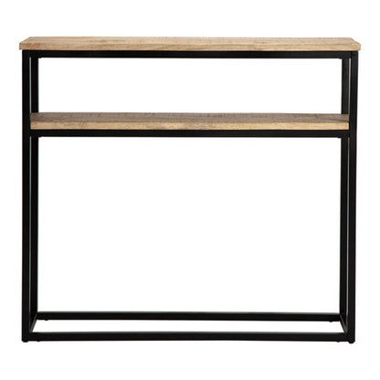 Avoca Mango Wood Console Table with Shelf - 90cm - Notbrand