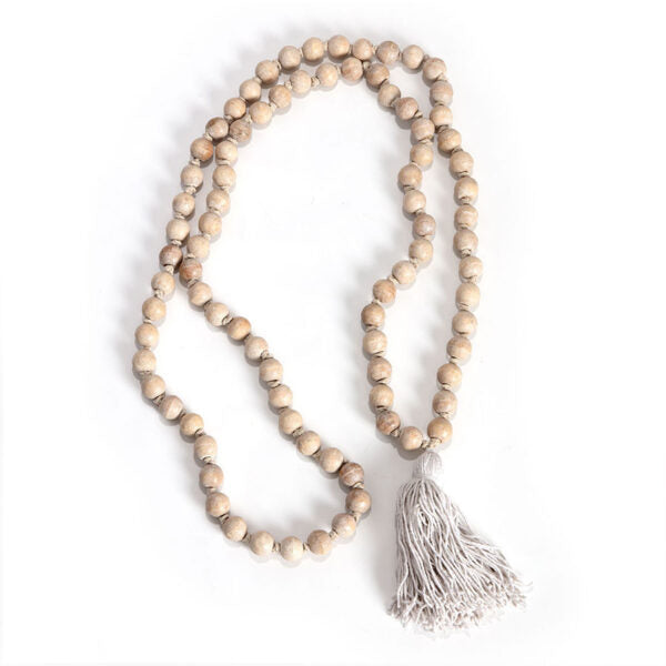 Mango Wood Bead Garland with Tassle - Extra Large - Notbrand