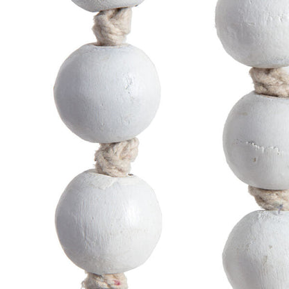 Mango Wood Bead Garland in White  - Extra Large - Notbrand