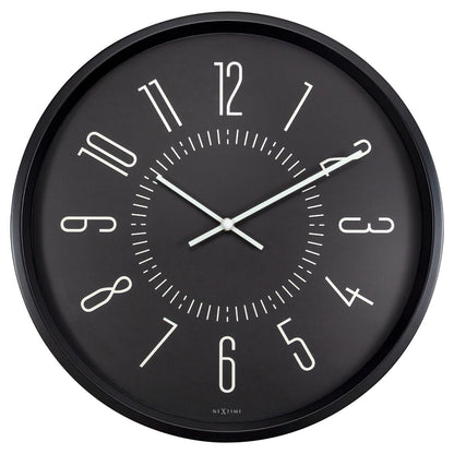 NeXtime Luminous Wall Clock 35cm Black - Notbrand