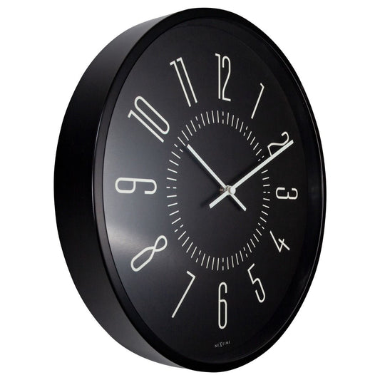 NeXtime Luminous Wall Clock 35cm Black - Notbrand