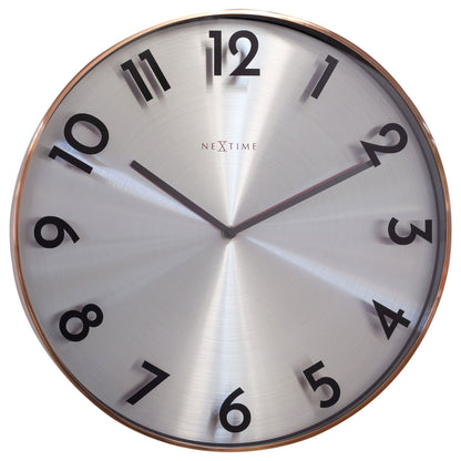 NeXtime Reflection Wall Clock in Copper - 40cm - Notbrand