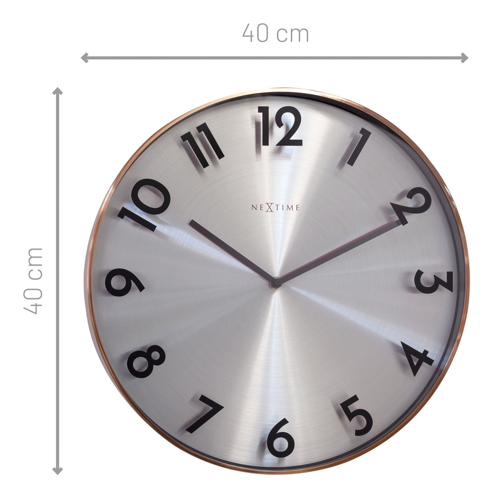 NeXtime Reflection Wall Clock in Copper - 40cm - Notbrand