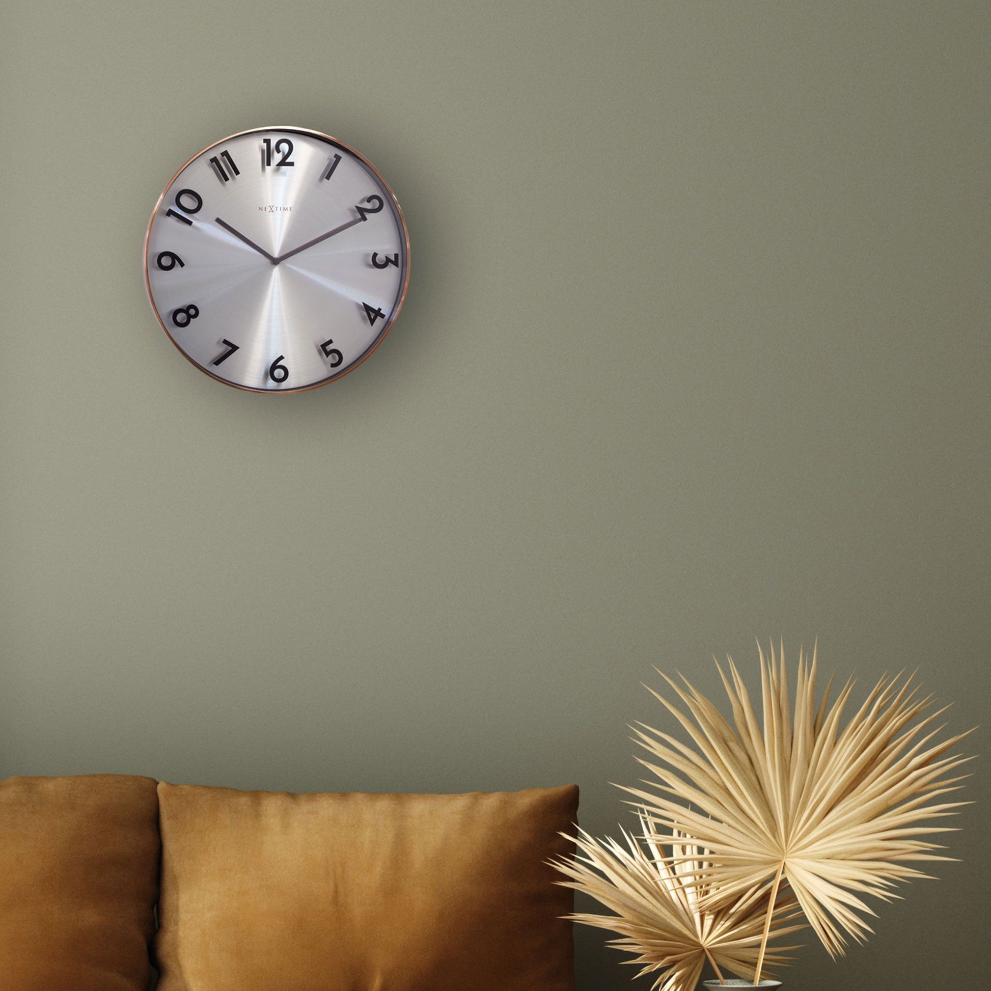 NeXtime Reflection Wall Clock in Copper - 40cm - Notbrand