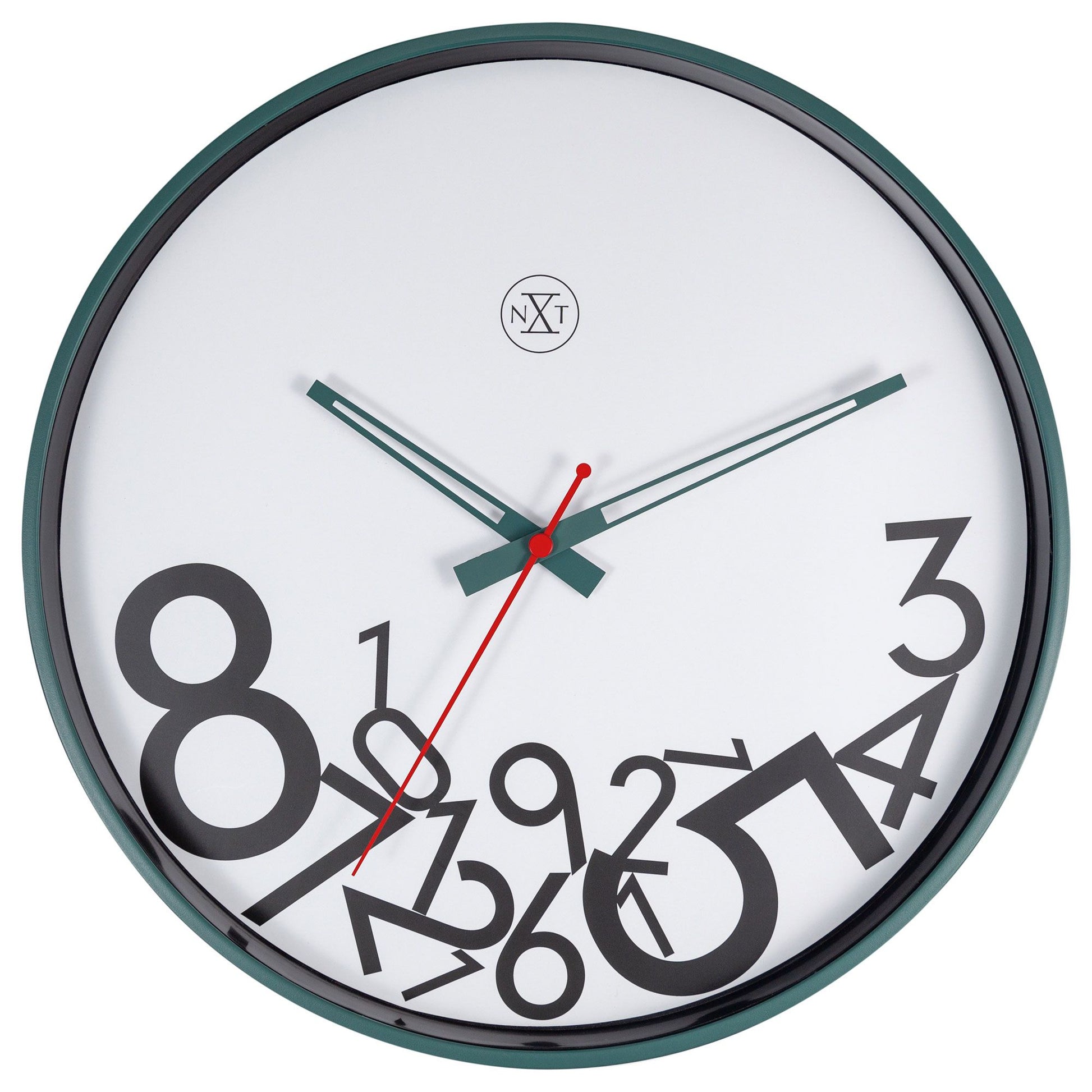 NeXtime Dropped Numbers Wall Clock - 30cm - Notbrand