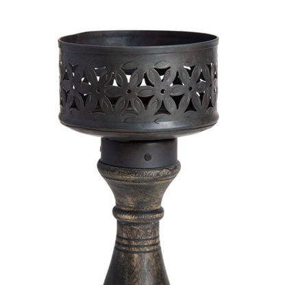 Handcrafted Ornate Baroque Pillar Candle Holder - 26cm - Notbrand