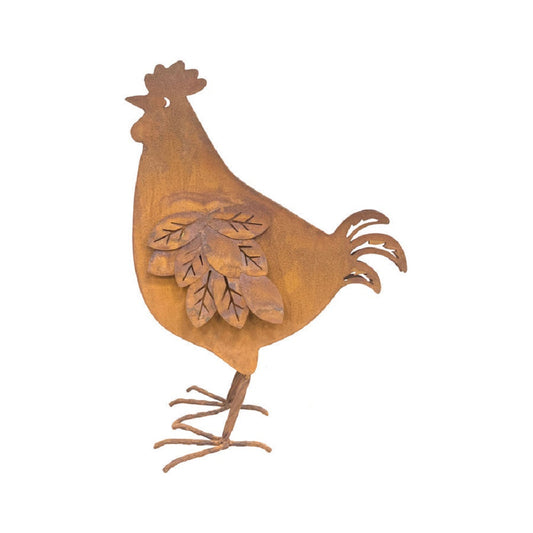 Iron Chook Figurine - Rust - Notbrand