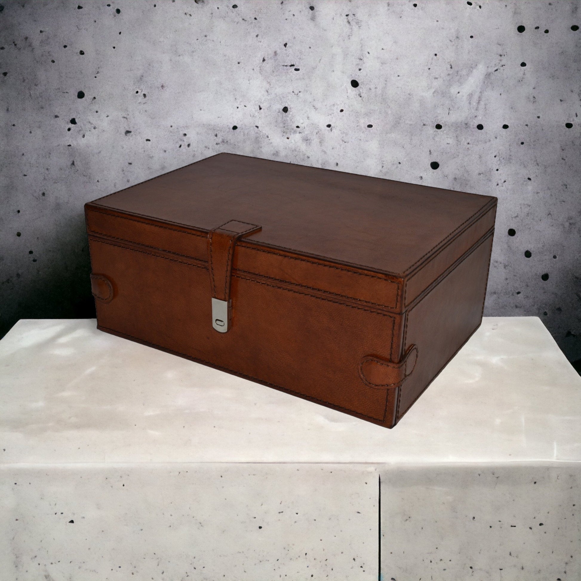 Asralyn Tan Leather Jewellery Box - Notbrand