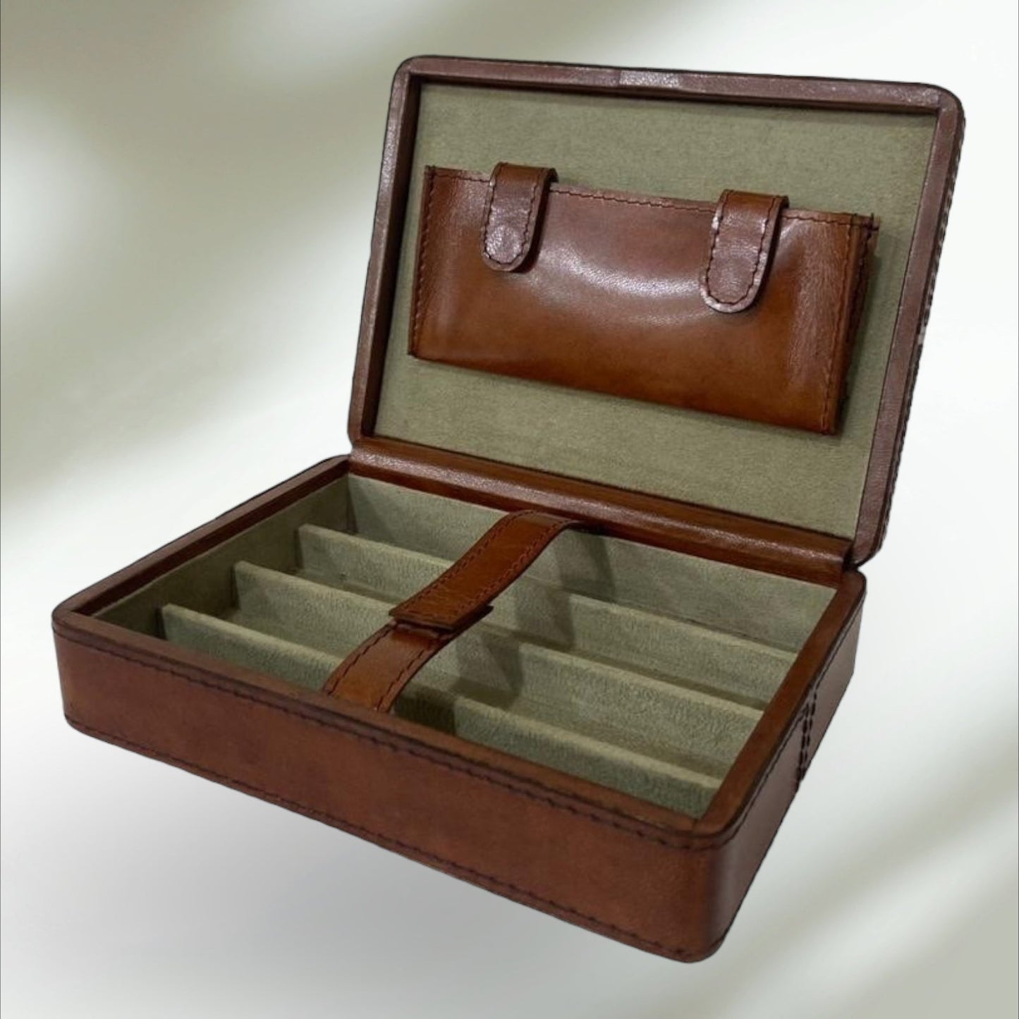 Agora Tan Leather 4-Cigar Box - Notbrand