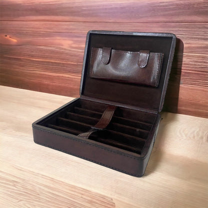 Xenos Dark Leather 5-Cigar Box - Notbrand