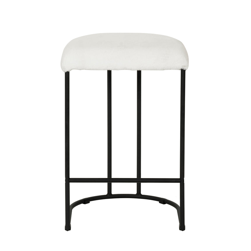 65cm Bar Stool - White Rabbit (Set of 2) - Notbrand