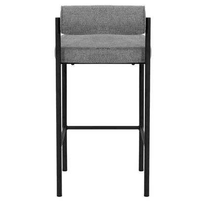 65cm Fabric Bar Stool - Grey (Set of 2) - Notbrand