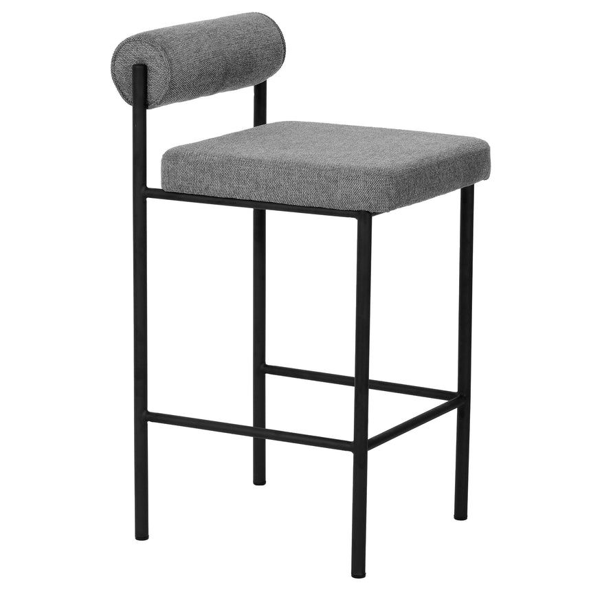 65cm Fabric Bar Stool - Grey (Set of 2) - Notbrand