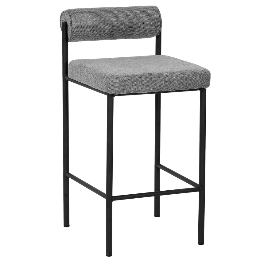 65cm Fabric Bar Stool - Grey (Set of 2) - Notbrand