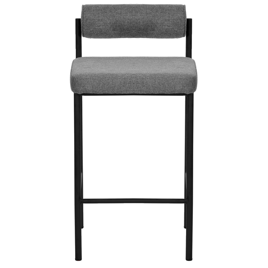 65cm Fabric Bar Stool - Grey (Set of 2) - Notbrand