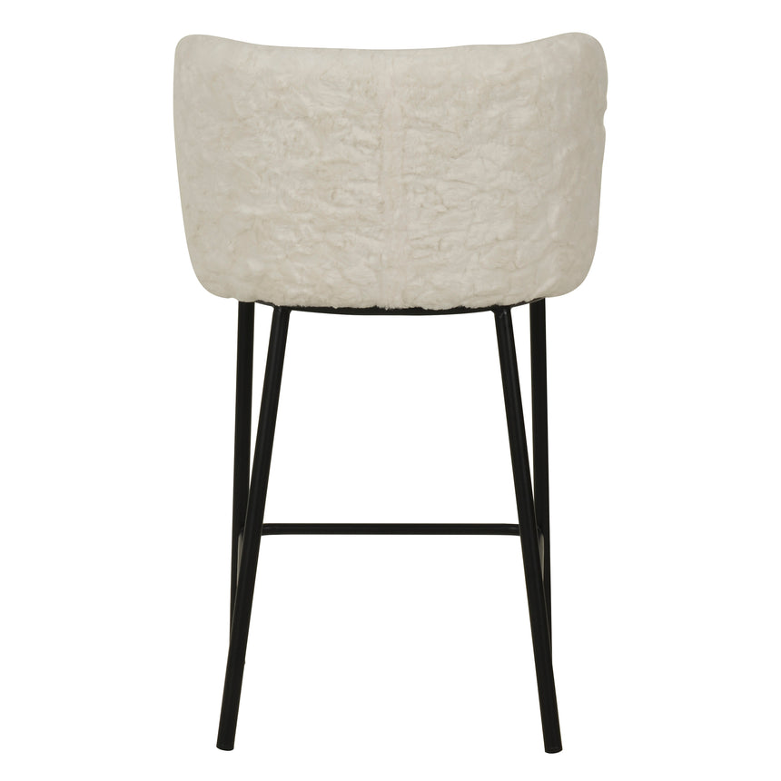 65cm Fabric Bar Stool - White Rabbit (Set of 2) - Notbrand