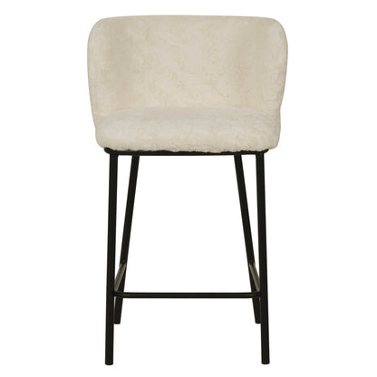 65cm Fabric Bar Stool - White Rabbit (Set of 2) - Notbrand