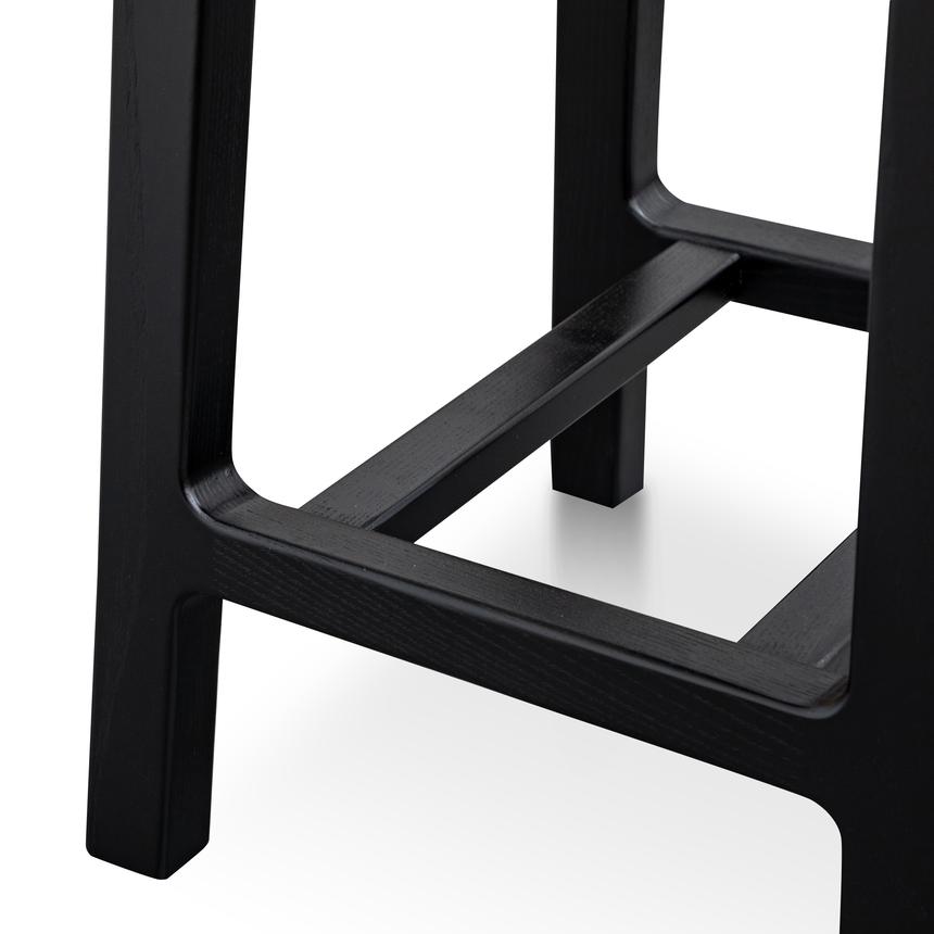 Aisan 65cm Wooden Bar Stool - Black - Notbrand