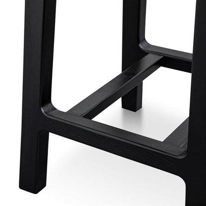 Aisan 65cm Wooden Bar Stool - Black - Notbrand