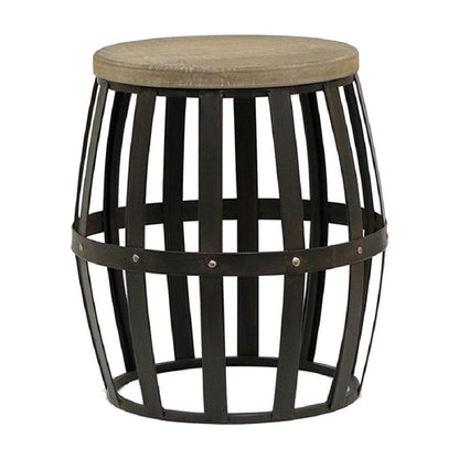 Industro Iron Chic Barrel Stool - Natural - Notbrand