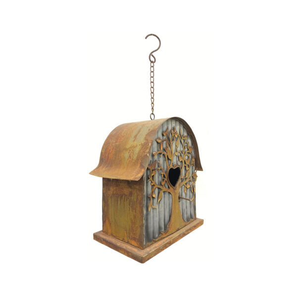 Galvanised Tree Hanging Bird House - 51cm - Notbrand