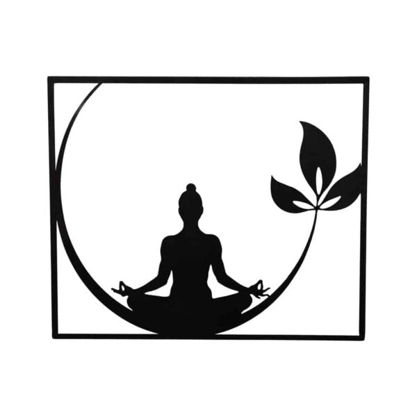 Laser-cut Meditation Buddha Wall Art - 61cm - Notbrand