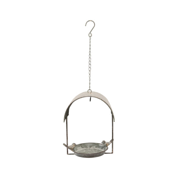 Dome House Birdfeeder on Chain - Distressed Grey - Notbrand