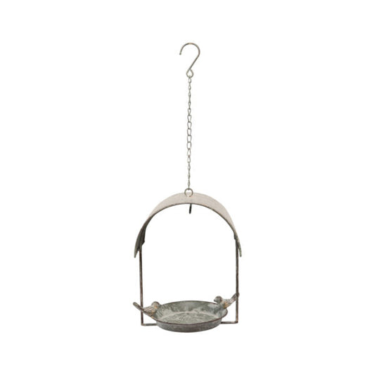 Dome House Birdfeeder on Chain - Distressed Grey - Notbrand