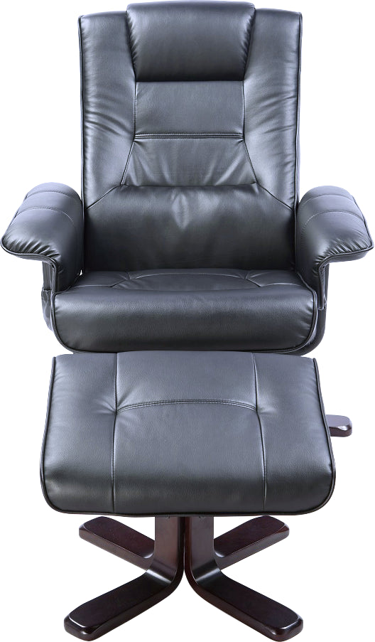 PU Leather Massage Chair Recliner Ottoman Lounge Remote - Notbrand