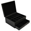 Balrus Leather Watch Holder & Jewellery Drawer - Black - Notbrand