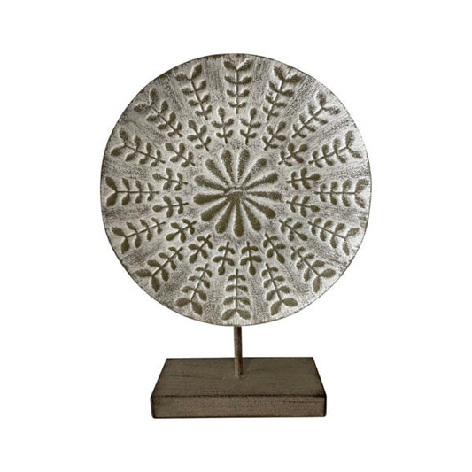 Contemporary Zen Round Plaque - Whitewash - Notbrand