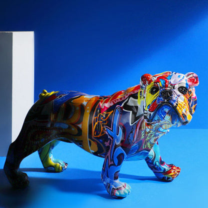 Absract Graffiti Resin Dog Sculpture - Notbrand