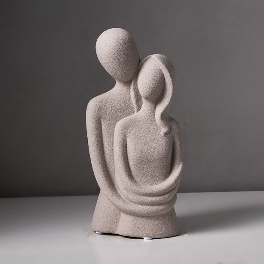 Abstract Ceramic Couple Statue Sculpture - Notbrand