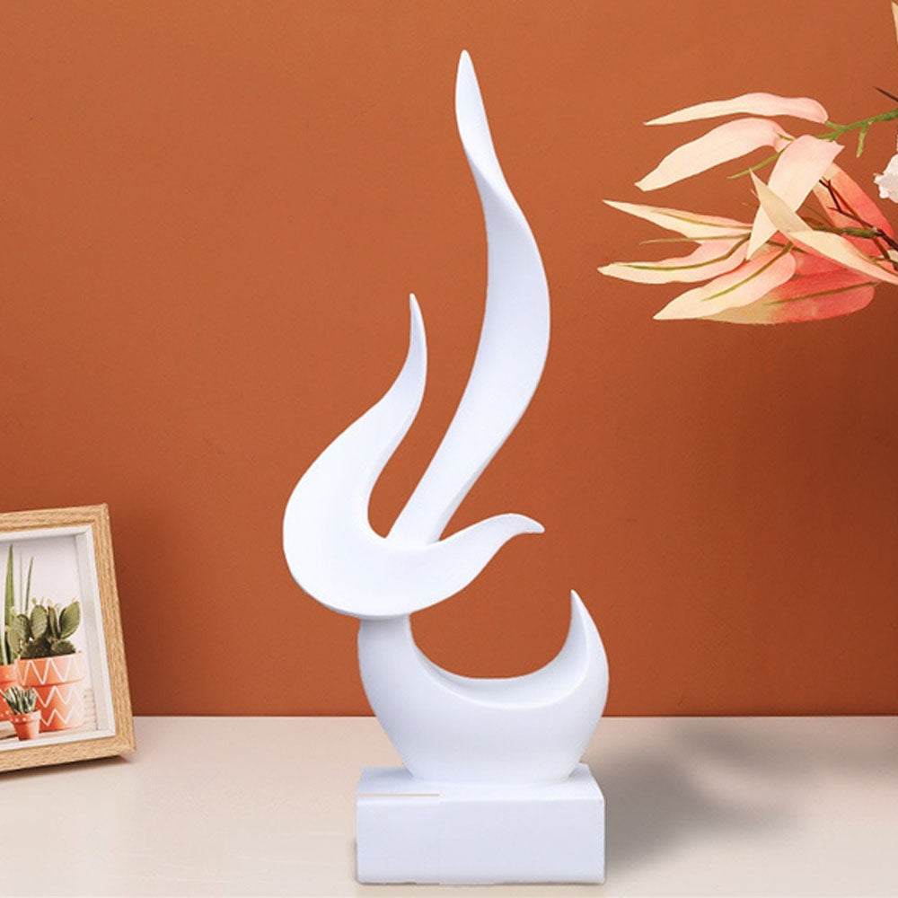 Abstract Resin Flame Bird Sculpture Ornament - Notbrand